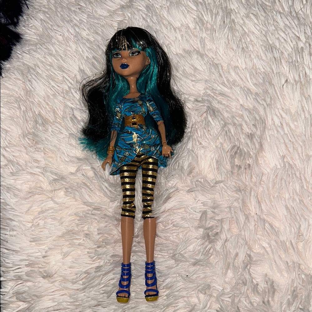 Monster High Doll with Blue and Gold Outfit